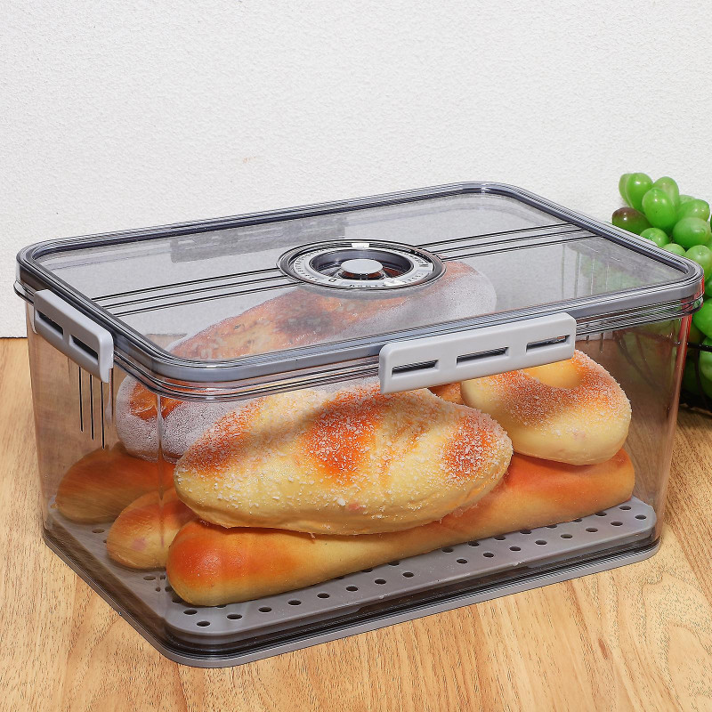 Food Fresh Container Time Recording Food Storage Fresh-keeping Organizer Box For Fruits Breads Food Fresh Container Time Recording Food Storage Fresh-keeping Organizer Box For Fruits Breads