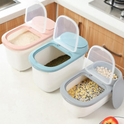 1pc Rice Storage Bucket Moisture-proof Rice Storage Tank Flour Storage Box 1pc Rice Storage Bucket Moisture-proof Rice Storage Tank Flour Storage Box