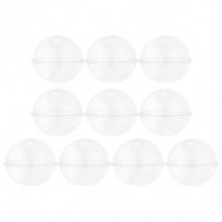 10pcs Transparent Plastic Cake Container Ball Shape Cake Container Portable Mousse Ball Round Cake Container [...]