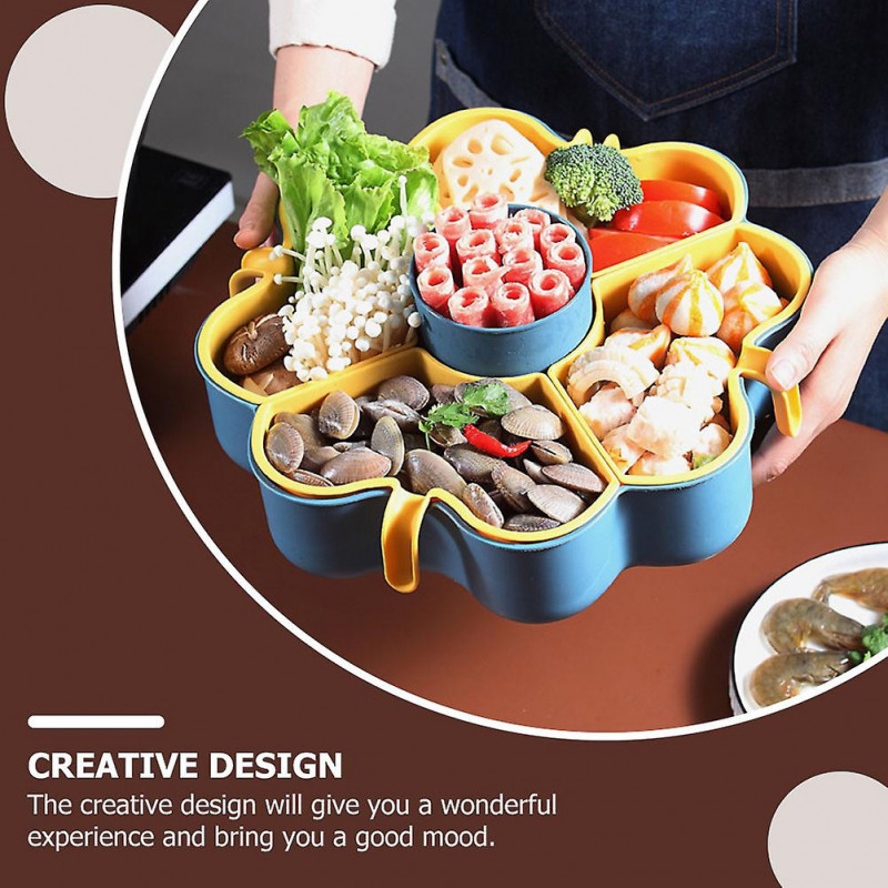 Food Container Dry Fruit Tray Rotating Snack Tray Vegetable Serving Tray Appetizer Plate Food Container Dry Fruit Tray Rotating Snack Tray Vegetable Serving Tray Appetizer Plate