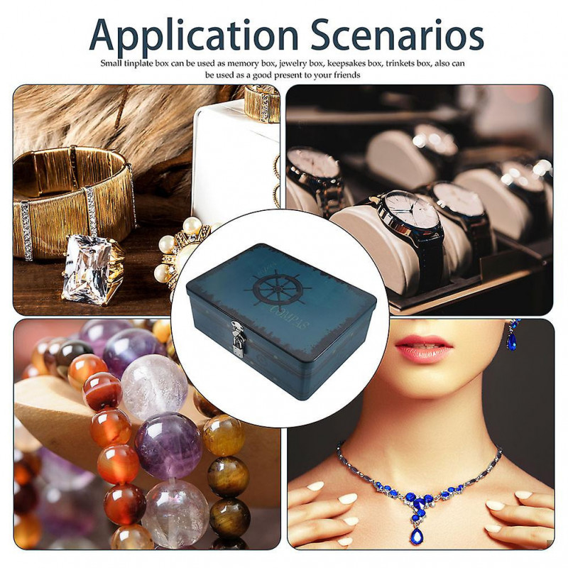 Tinplate Container Lockable Organizer Multi-functional Jewelry Box Sundries Container Tinplate Container Lockable Organizer Multi-functional Jewelry Box Sundries Container