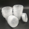 2 Pcs 2L Food Grade Plastic Hand Bucket Transparent Round Storage Bucket Household Ice Cream Storage Tank with Lid