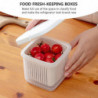 3pcs Transparent Food Containers Fresh-keeping Containers (Assorted Color)