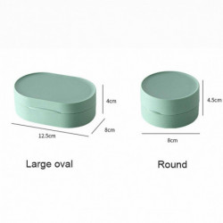 Savons Dish Imperméable à l’eau Étanche Rond Savons Boîte Conteneur Avec Couvercle Pp Anti Chute Bain & Toilettes