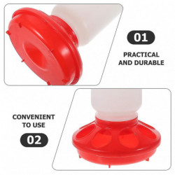 2Pcs Portable Poultry Feeder Chickens Duck Water Food Container Food Eating Tool