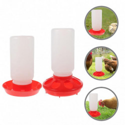 2Pcs Portable Poultry Feeder Chickens Duck Water Food Container Food Eating Tool