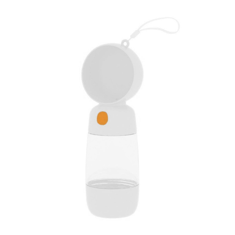 2 in 1 Portable Food Grade Material Dog Cat Travel Pet Water Cup Bottle with Food Dispenser A