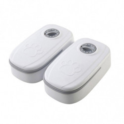 Distributeur automatique de nourriture pour chats pour chiens avec 48h Timer Smart Large Double Repas Gris