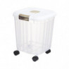 Dry Food Container Food Holder Bin With Caster For Cabinet Countertop Snacks White 15kg