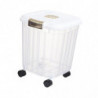 Dry Food Container Food Holder Bin With Caster For Cabinet Countertop Snacks White 15kg