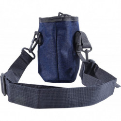 Sac de dressage de chien Pochette de friandise portable pour chiot pour la randonnée en marchant (gris foncé) (D-8D)
