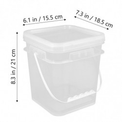 Plastic Storage Bucket Multi-functional Paint Pail Paint Container Food-grade Reusable Ice Cream Bucket
