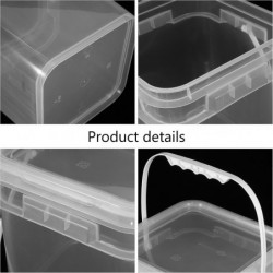 Plastic Storage Bucket Multi-functional Paint Pail Paint Container Food-grade Reusable Ice Cream Bucket