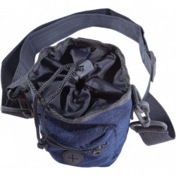 Sac de dressage de chien Pochette de friandise portable pour chiot pour la randonnée en marchant (gris foncé) (D-8D)