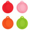 4 Pcs Can Tops Dog Food Pet Can Lids Cat Lids Food Silicone Can Cover Reusable Can Lids