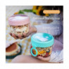 Overnight Oats Container Jars With Lid And Spoon, 20oz Airtight Oatmeal Container Plastic Storage F