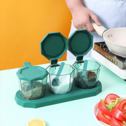 Seasoning Bottle Holder Moisture Proof Large Capacity Foundation Space Saving Transparent Spice