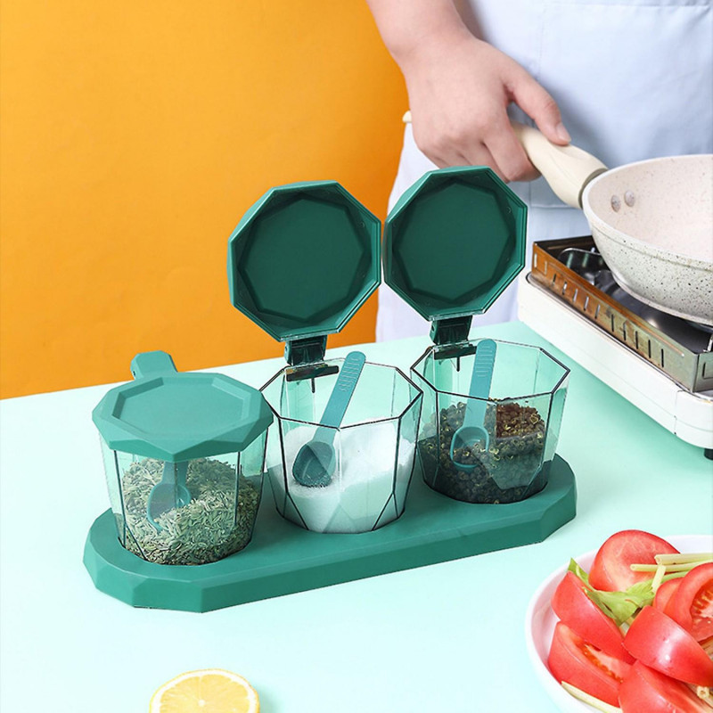 Seasoning Bottle Holder Moisture Proof Large Capacity Foundation Space Saving Transparent Spice