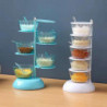 Seasoning Box Multiple Layers Good Sealing Large Capacity Sugar Salt Container Transparent Rotatable