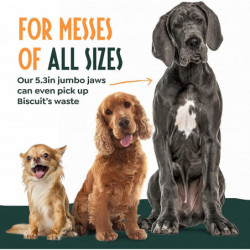 Dog Pooper Scooper with Long Handle, 60cm / 23.6", Dog Pooper Scooper, Jumbo Jaws Pooper Scooper for Dogs, 1pc(d-)