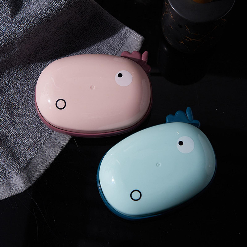 Cartoon Rabbit Soap Box With Lid Waterproof Moisture Proof Sponge Holder