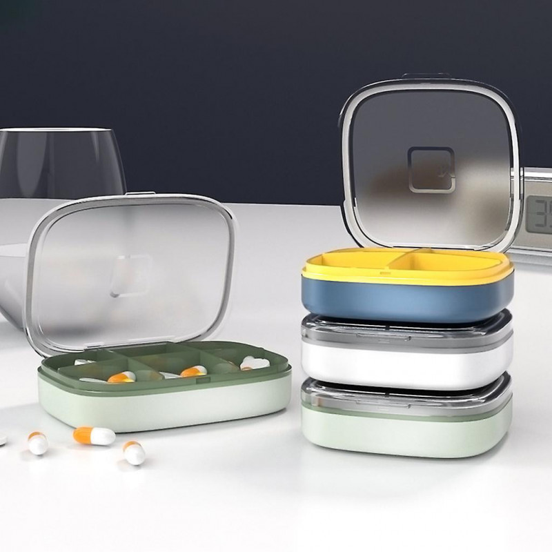 Medicines Containers Moisture Proof Small Size Large Capacity Transparent Lid