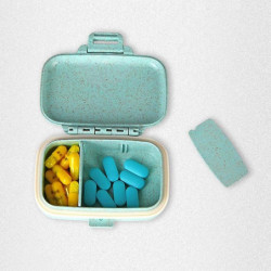 Pill Box 3/6 Slots Moisture-proof PP Medicine Storage Case for Household