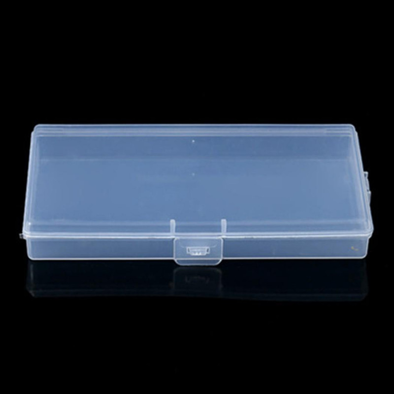 5×Rectangular Plastic Transparent With Lid Storage Box Collection Container Case