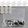 5×Rectangular Plastic Transparent With Lid Storage Box Collection Container Case