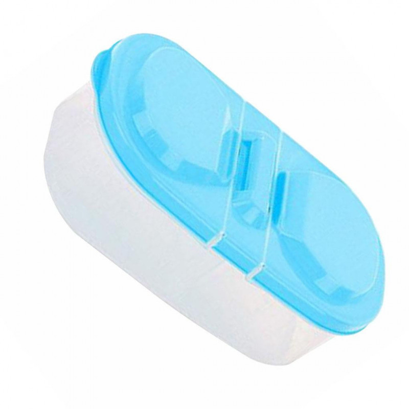 Food Storage Box Kitchen Fridge Transparent PP Double Grip Fresh Food Storage Sealed Container, Blue