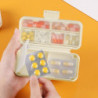 Mini Medicine Storage Box With Button Moistureproof Durable Medicine Storage Case For Journey