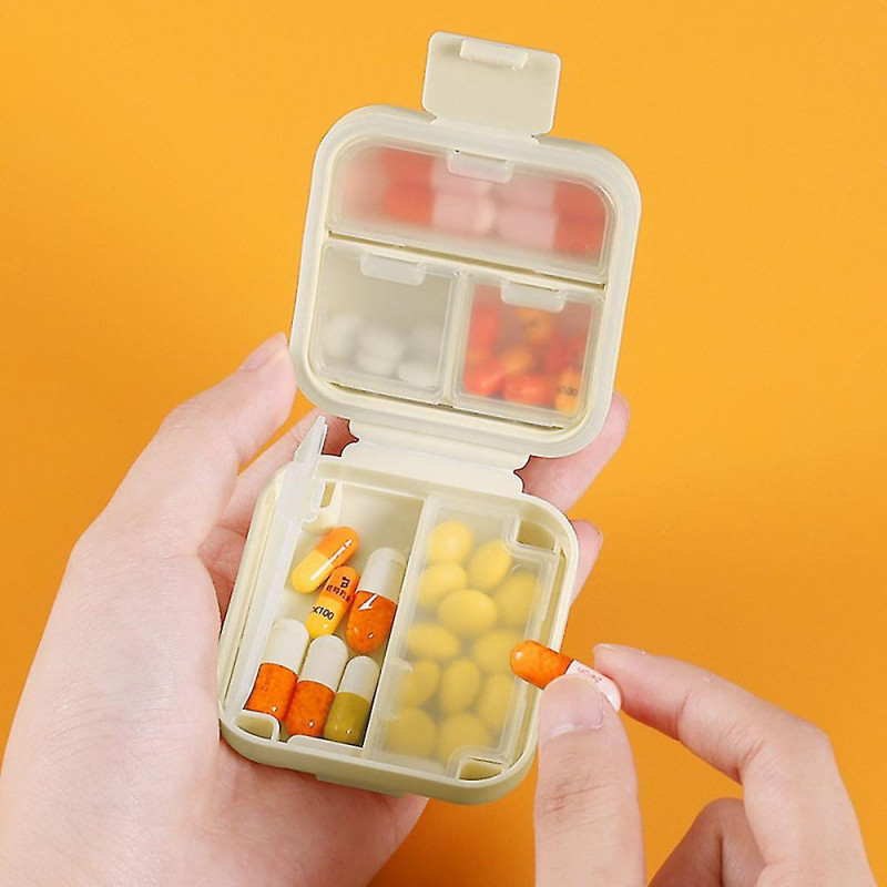 Mini Medicine Storage Box With Button Moistureproof Durable Medicine Storage Case For Journey