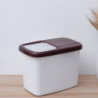 10kg Thicken Rice Bucket Plastic Rice Container Moisture-proof Insect-proof Sealed Grain Storage Bin (coffee)