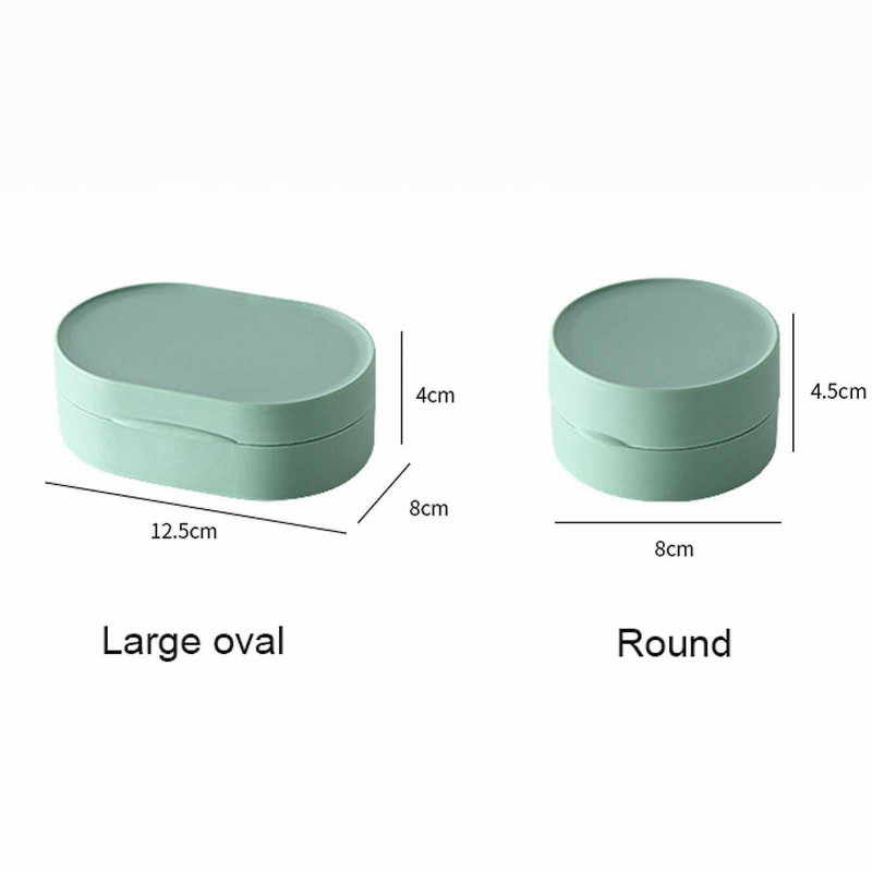 Savons Dish Imperméable à l’eau Étanche Rond Savons Boîte Conteneur avec Couvercle Pp Anti