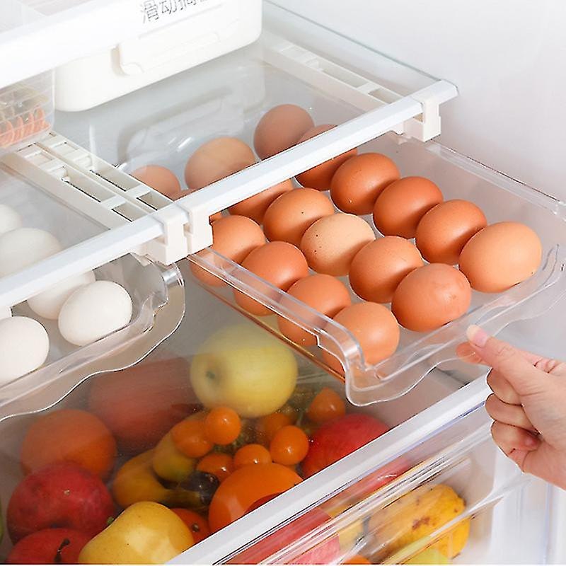 Hanging Eggs Storage Box Rack Automatic Egg-rolling Transparent Fresh-keeping Drawer