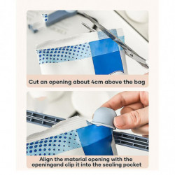 Sealing Clamp With Pour Spouts Portable Repetitive Use Food Seal Pour Food Storage Sealing Clamp With Pour Spouts Portable Repetitive Use Food Seal Pour Food Storage