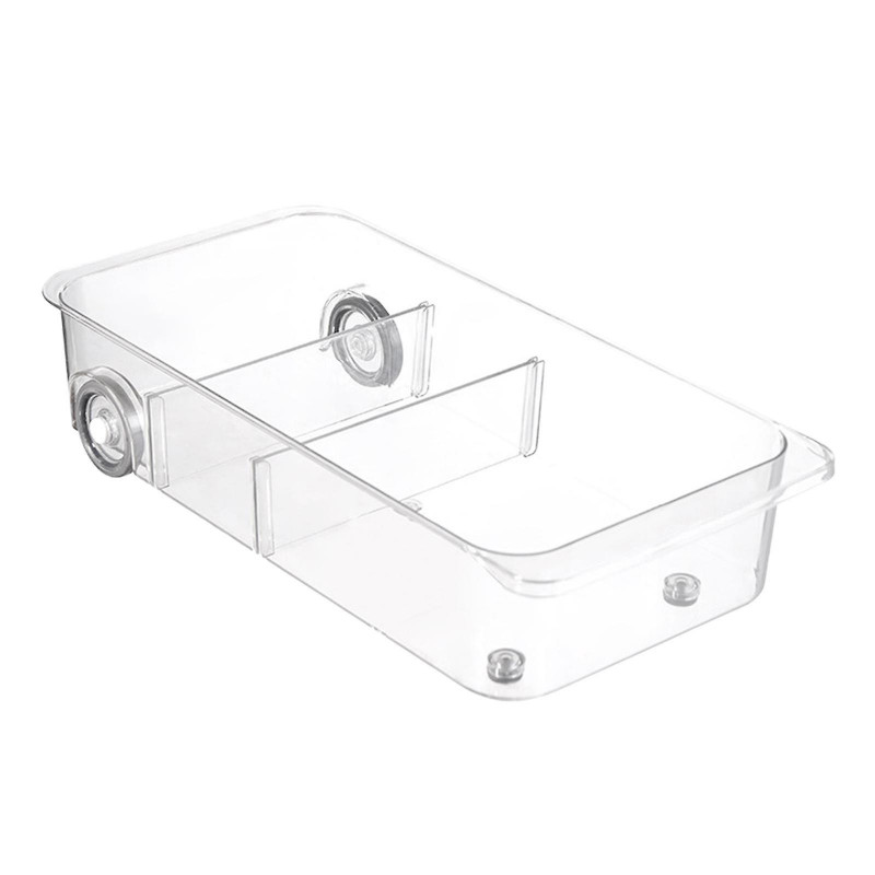 Fridge Drawers Food Containers with Wheels Stackable Cabinet Freezer Drawer Pull Out Fridge Organizer Pantry Storage Box