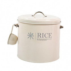 Metal Rice Storage Box, Round Rice Container With Lid And Handle,sealed Food Storage Bin For Kitchen,countertop [...]