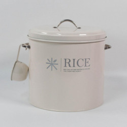 Metal Rice Storage Box, Round Rice Container With Lid And Handle,sealed Food Storage Bin For Kitchen,countertop [...]