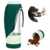 Dog Water Bottle, Portable Dog Pet Water Dispenser With Drinking Cup And Food Container Leak Proof