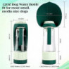 Dog Water Bottle, Portable Dog Pet Water Dispenser With Drinking Cup And Food Container Leak Proof