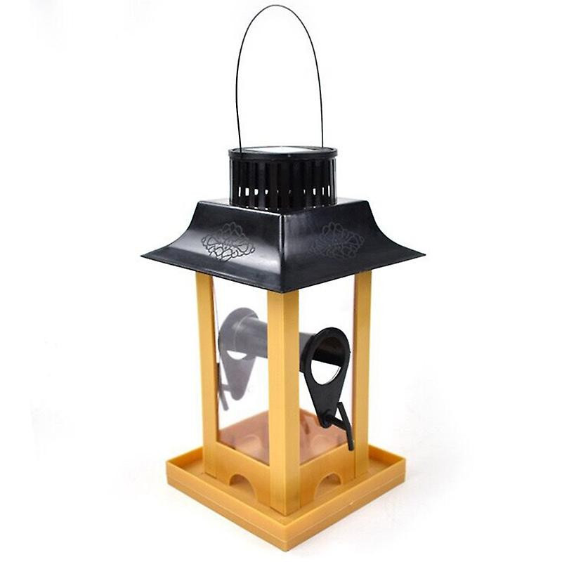 Solar Light Bird Feeder Bird Feeding Station Capacity Bird Food Container Bird Feeders Household De