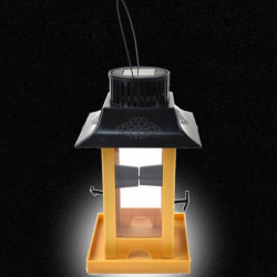 Solar Light Bird Feeder Bird Feeding Station Capacity Bird Food Container Bird Feeders Household De