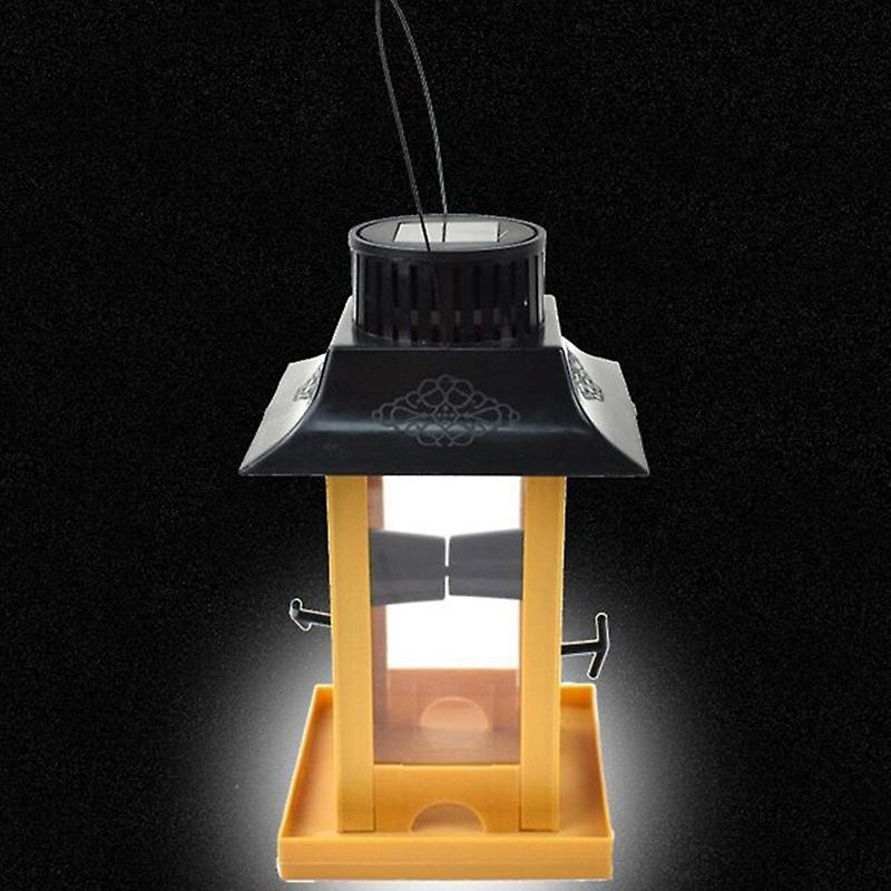 Solar Light Bird Feeder Bird Feeding Station Capacity Bird Food Container Bird Feeders Household De