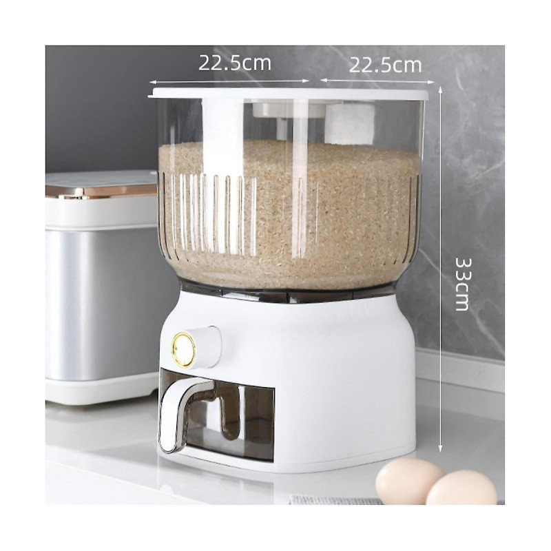 10kg Cuisine Nano Bucket Insect-proof Humidité-proof Scellé Rice Bucket Grain Pet Food Storage Cont