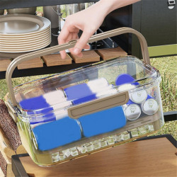 Portable Refrigerator Fresh-Keeping Box,Large-Capacity Portable Crisper with Handle,Fruit Storage C