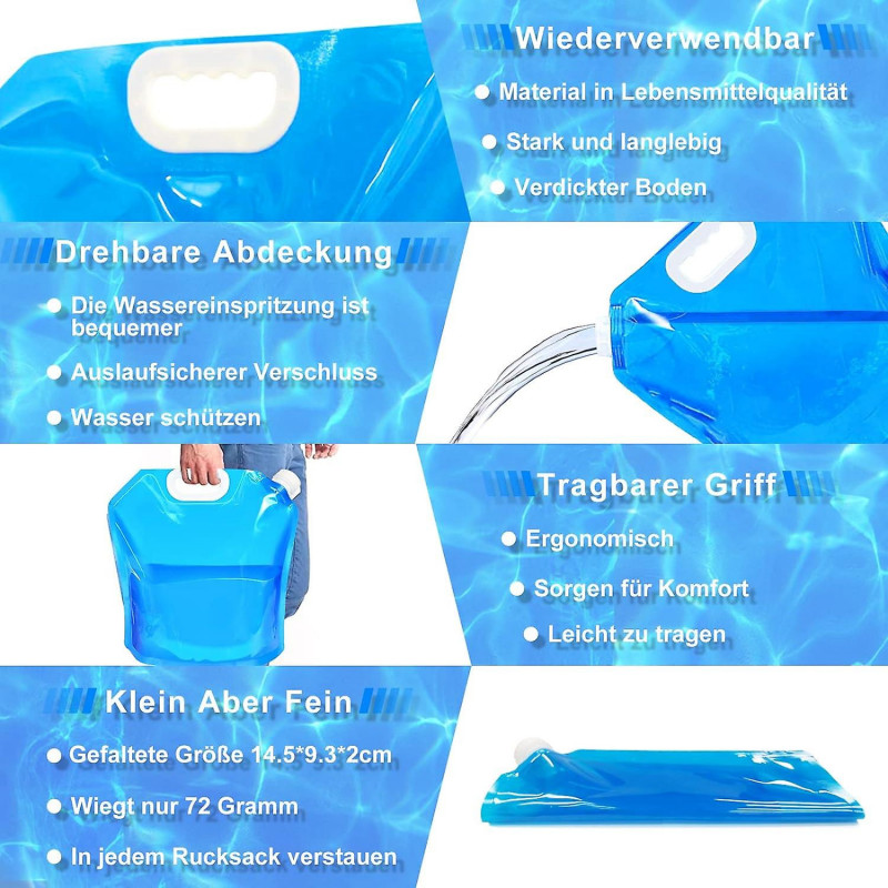 Foldable Water Canister - Bpa-free Folding Container For Camping