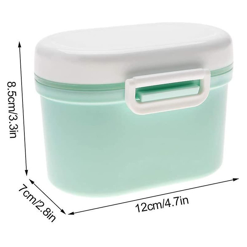Baby Milk Powder Box Plastic Portable Kids Food Dispenser. Blue. Small Size