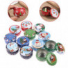 2.2oz Christmas Mini Tin Box Sealed Jar Packing Boxes Jewelry Candy Box Storage
