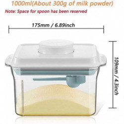 Distributeur de lait en poudre, récipient en poudre scellé, boîte de stockage de lait en poudre portable, mer [...]